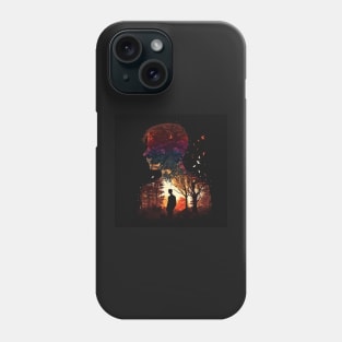 Silhouette of a Man in Nature Phone Case