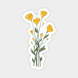 Wildflower Bouquet - Yellow Magnet