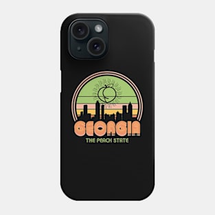 Georgia The Peach State - Retro Style Phone Case