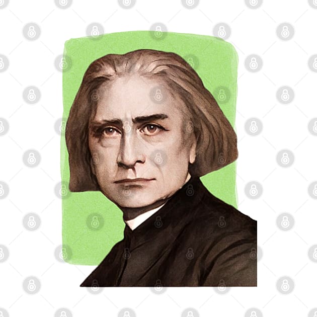 Hungarian composer Franz Liszt illustration by Litstoy 