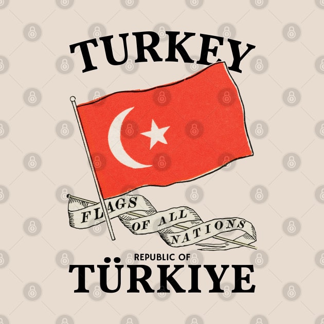 Vintage Flag of Turkey by KewaleeTee
