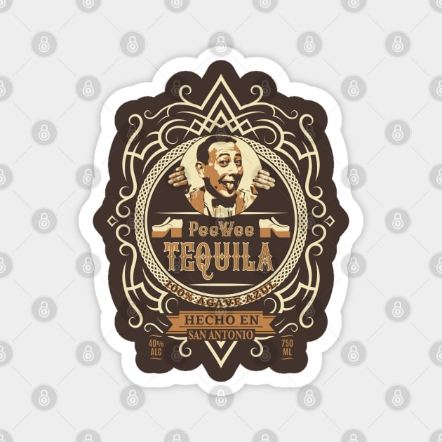 Pee Wee Herman Tequila Label Magnet by Alema Art