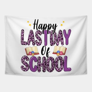 Happy Last Day Of School Leopard Teacher End Of School Year Tapestry