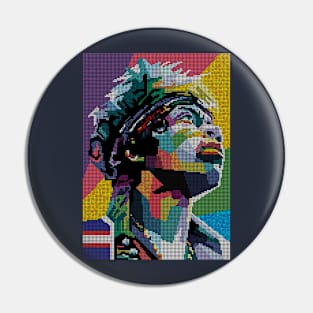 Guitarist Legend Cross Stitch Pin