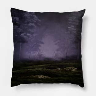 Misty Purple Forest Pillow