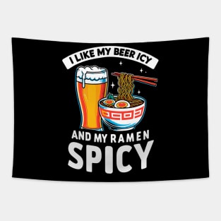 Icy Beer Spicy Ramen Party Pub Crawl Bar Game Night Novelty Funny Beer Tapestry