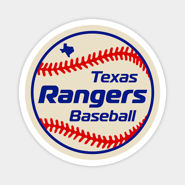 Rangers 80s Retro Ball Magnet by Throwzack