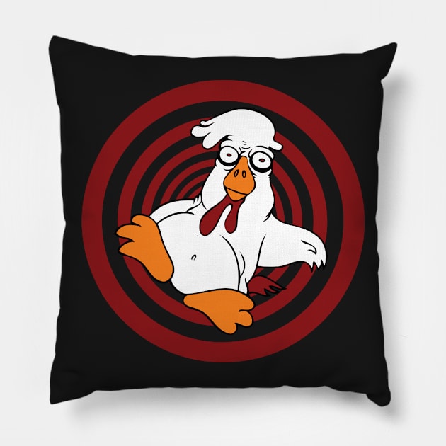 Beware the Anteater Chicken! Pillow by futiledesigncompany