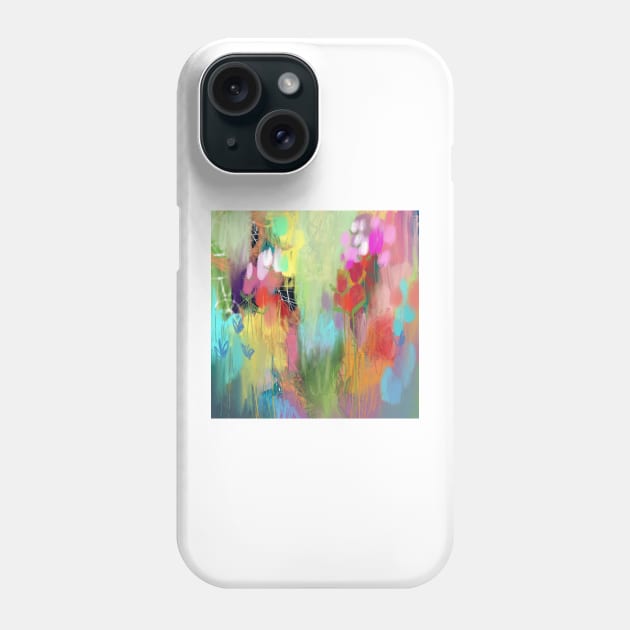 Red Flower Candy Meadow Phone Case by Hyssopartz