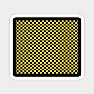 Checkered Black And Yellow Magnet