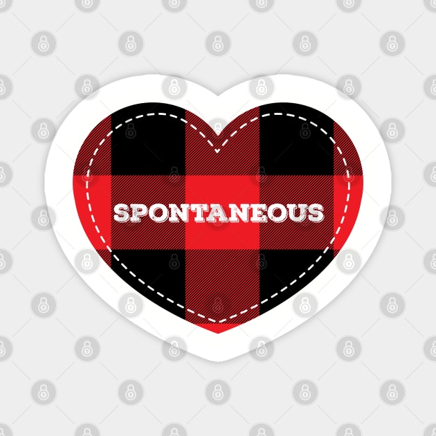 Buffalo Plaid Lumberjack Spontaneous Love Heart Magnet by anonopinion