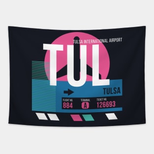 Tulsa (TUL) Airport // Sunset Baggage Tag Tapestry