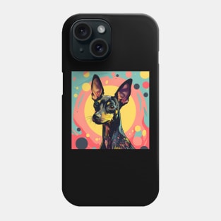 70s Manchester Terrier Vibes: Pastel Pup Parade Phone Case