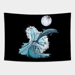 Tie Dye Dolphin Tapestry