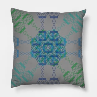 Geometric Ethno Flower Pillow