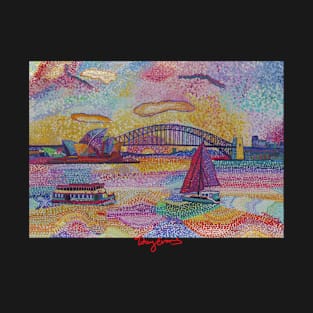 Sydney Harbour Bridge and Opera house. T-Shirt