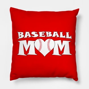 Baseball Mom Heart Shaped Baseball Pillow