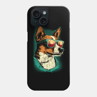 Jack Russell Terrier dog wearing sunglasses Phone Case