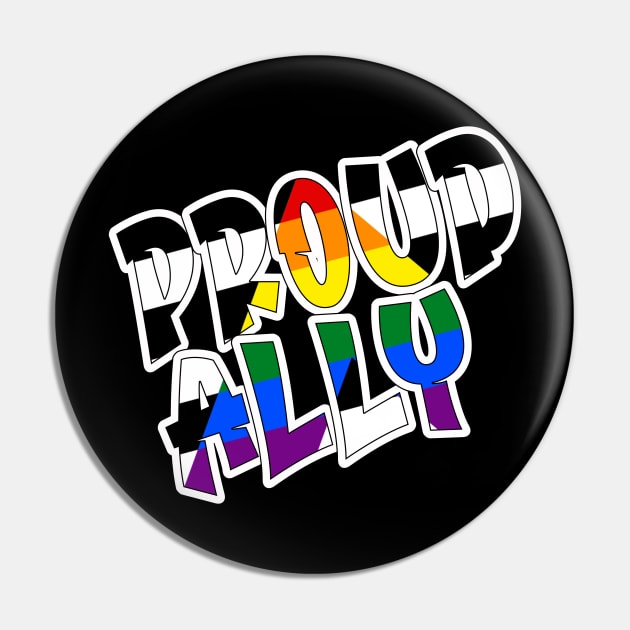 Proud Ally Pin by Fig-Mon Designs