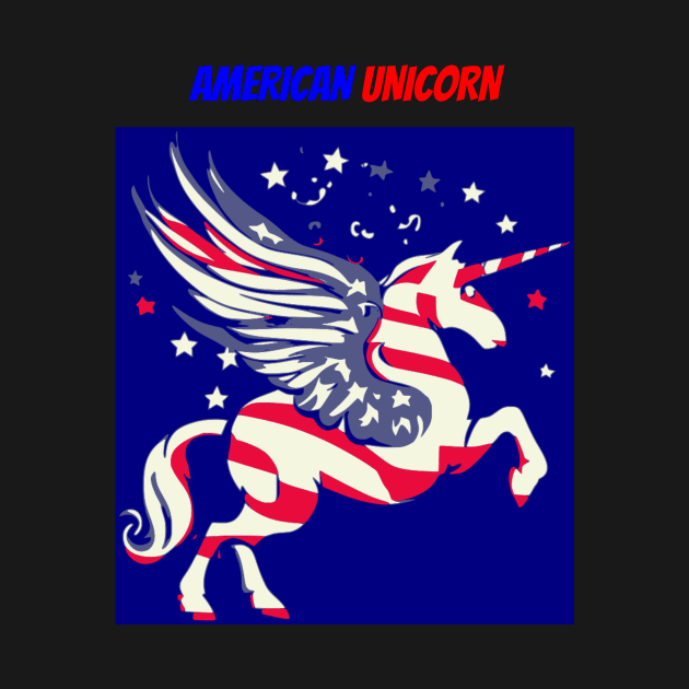 AMERICAN UNICORN 4th of july by Shop.infojanak