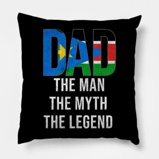 South Sudanese Dad The Man The Myth The Legend - Gift for South Sudanese Dad With Roots From South Sudanese Pillow