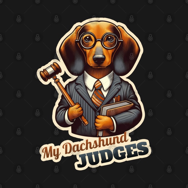 Judge Dachshund by k9-tee