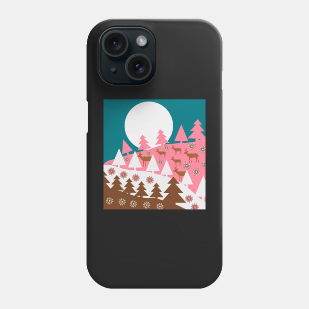 Floral deer hills Phone Case by cocodes