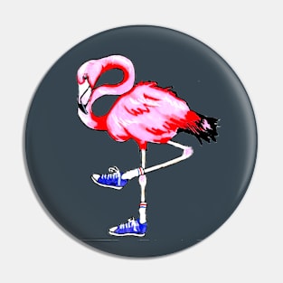 Flamingo In Shoes Pin