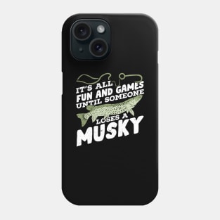 Funny Musky Fishing Angling Fisherman Gift Phone Case