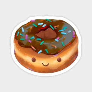 Happy Chocolate Frosted Donut Magnet