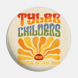 Tyler Childers 2023 Cream color groovy retro Pin