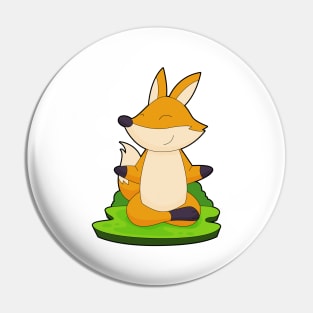 Fox Yoga Meditation Gymnastics Pin