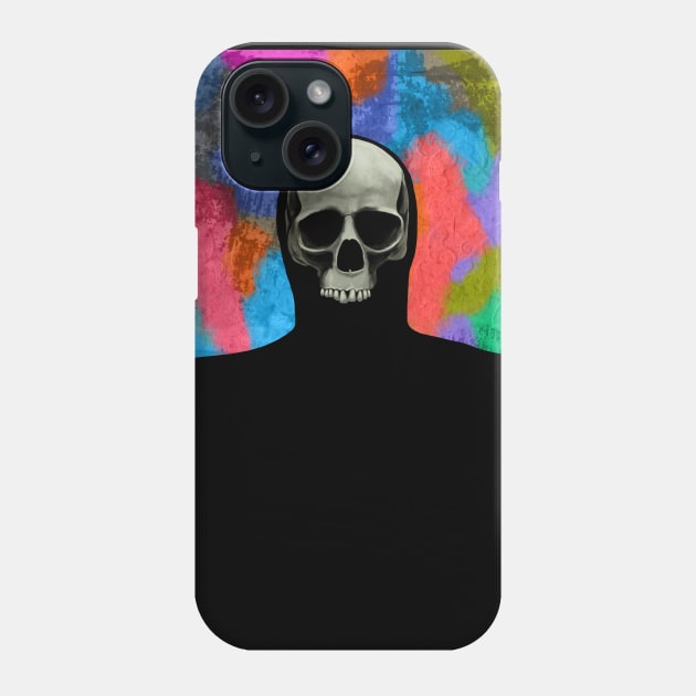 Skull on Abstract Background Phone Case by TWOintoA
