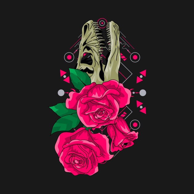 rose dinosaur skull by SHINIGAMII