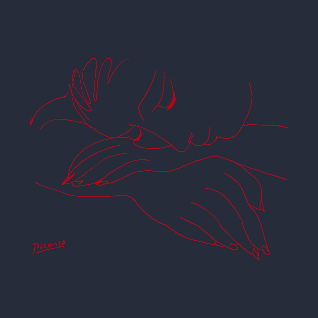 Sleeping Woman - Picasso Line Art by shamila