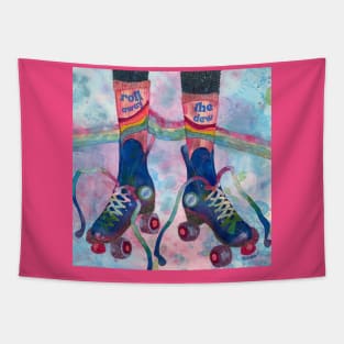 Groovy Roller Skates Tapestry