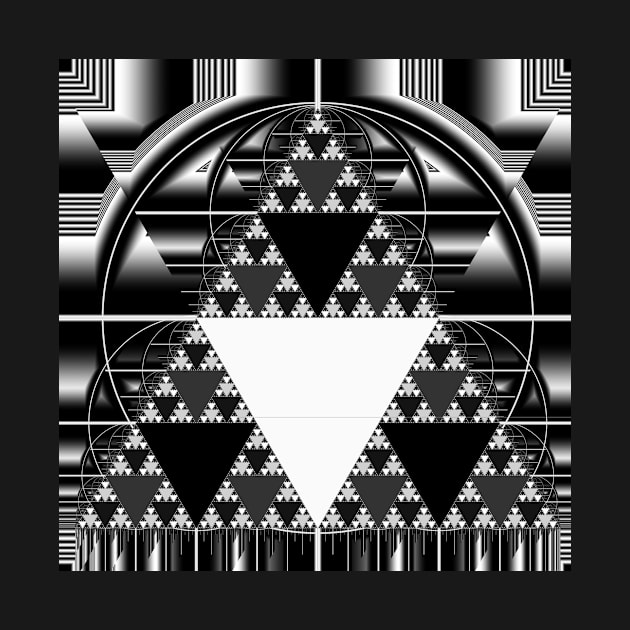 Monochrome, Sierpinski Triangle by rupertrussell