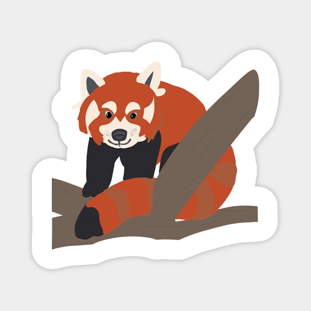 Red Panda Magnet by eeliseart