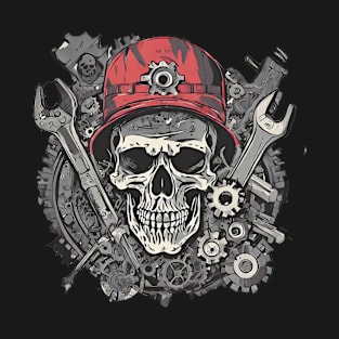 Skull steampunk monochrome T-Shirt