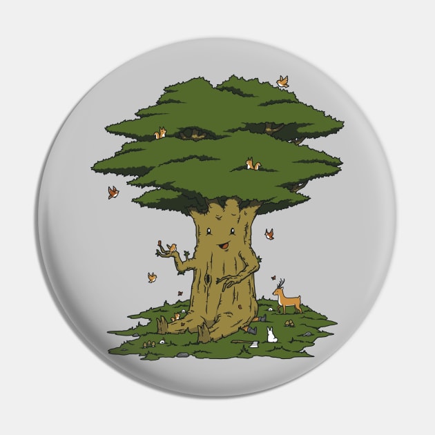 Friendly Tree Pin by pigboom