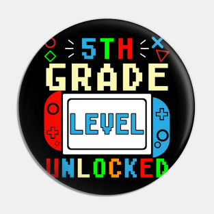 5TH Grade Level Unlocked Video Game Pin