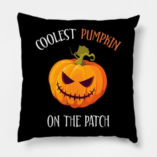 COOLEST PUMPKIN ON PATCH Halloween Costume gift Pillow