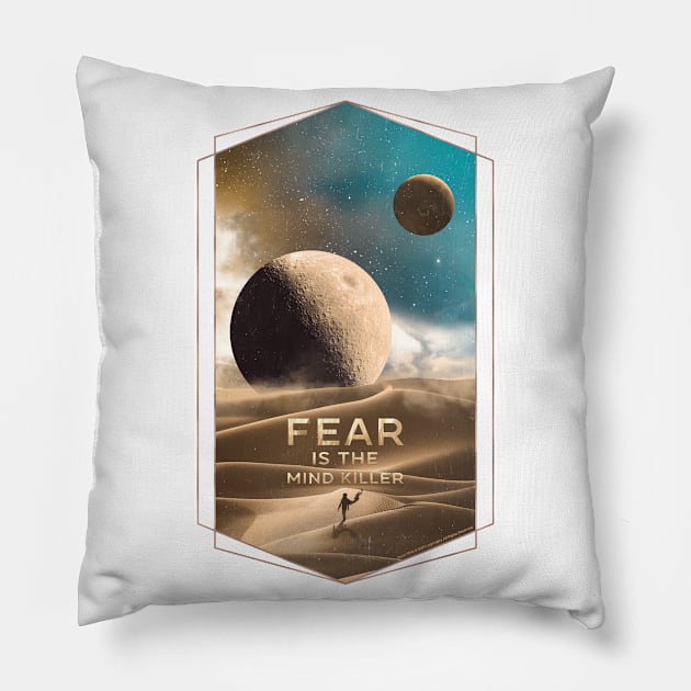 Dune Moons, Muad’Dib on Arrakis Pillow by Dream Artworks