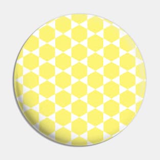 Concentric hexagons - yellow Pin