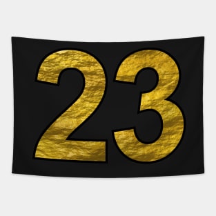 Gold number 23 Tapestry