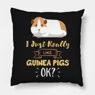 I Just Really Like Guinea Pigs OK? Funny Guinea Pig Pillow