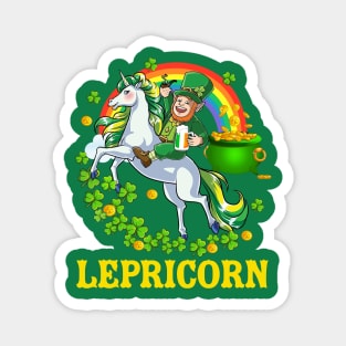 Lepricorn Leprechaun Unicorn T shirt St Patricks Day Girls Magnet