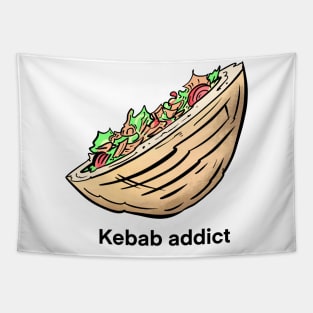 Kebab addict, gift for kebab chef and lover Tapestry