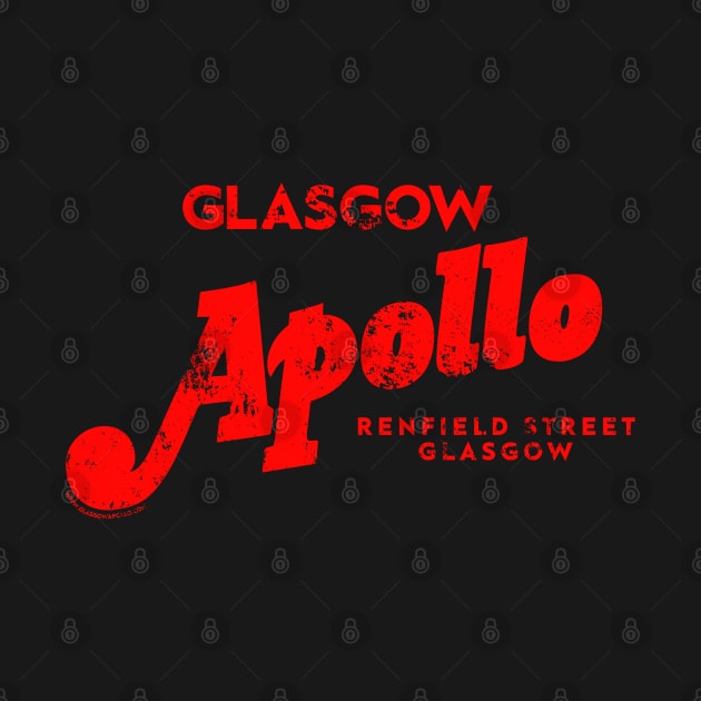 Glasgow Apollo Red Design Retro Aged Look by RockitTees