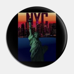 New York City, NYC Skyline, Statue of Liberty Pin